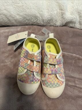 Kids Pastel Check Velcro Sneakers - Unbranded
